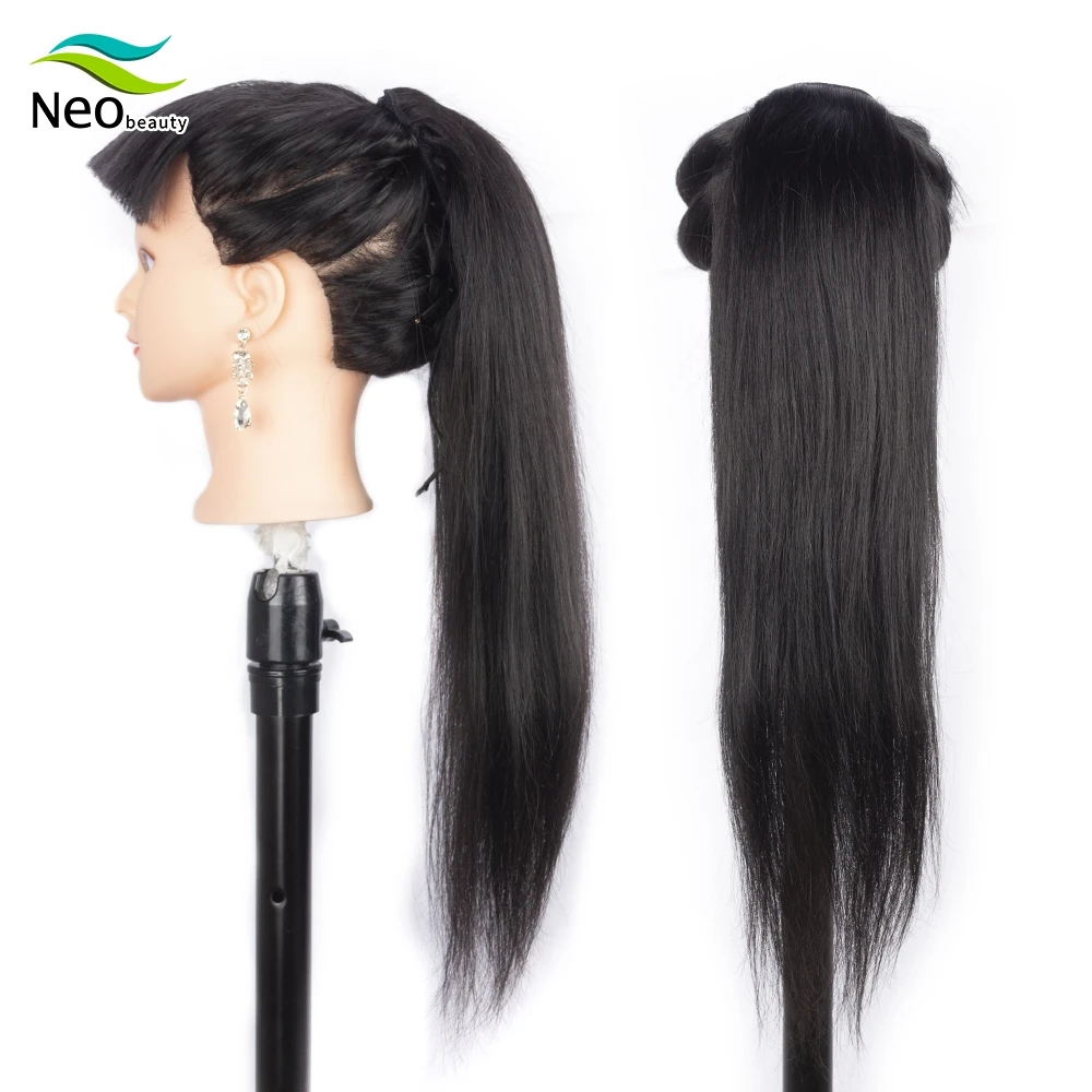 40 inch Ponytail Human Hair Extensions 30 32 34 36 inch Straight Human Ponytail Drawstring & Wrap Ponytail 10A High Quality