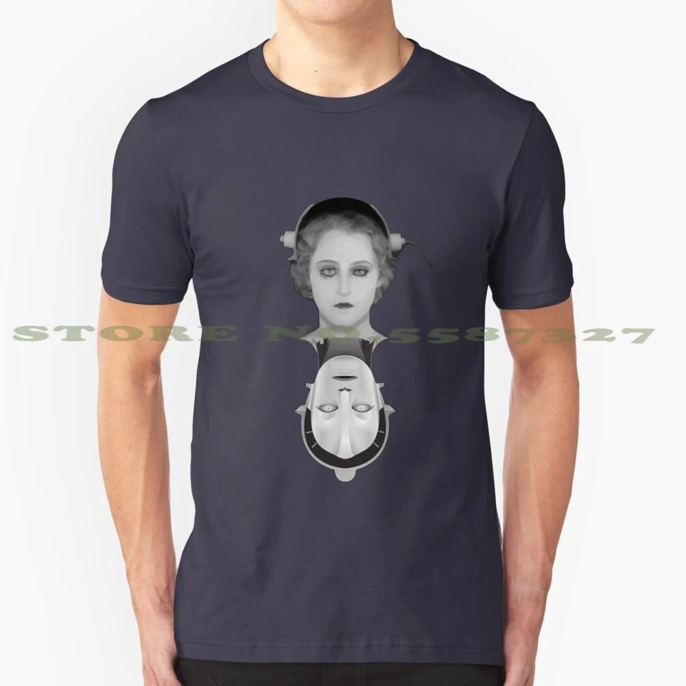 Metropolis 100% Pure Cotton T-Shirt Metropolises Film Movie Vector Cinema Deustch Sci Fi Scifi Denmark Women Girl Robot