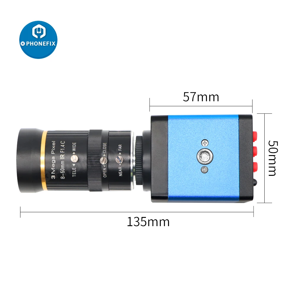 HD 1080P HDMI VGA Digital Security Webcam Camera Industry Microscope Video Camera with 8.0-50mm Telephoto Zoom Manual CCTV Lens