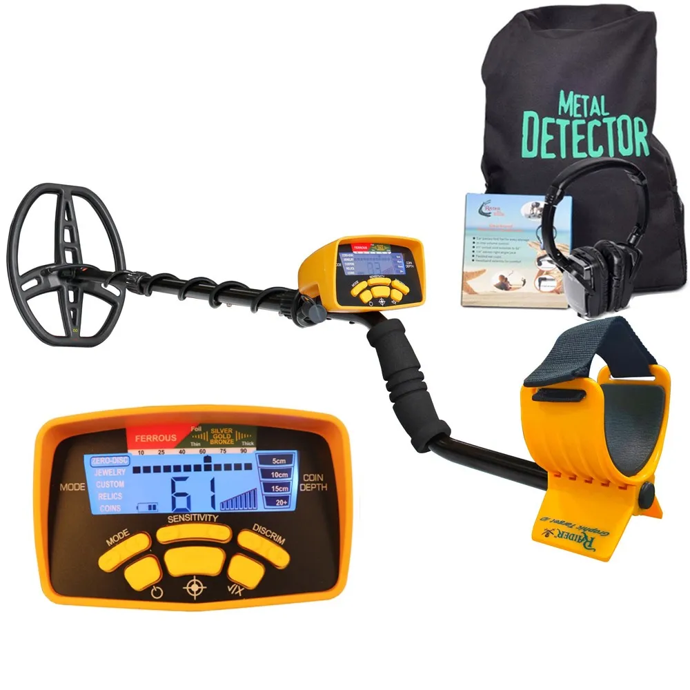 High Precision MD6450 Professional Gold Metal Detector Discrim Digital ID Display Backup Light LCD Digger Treasure Hunter