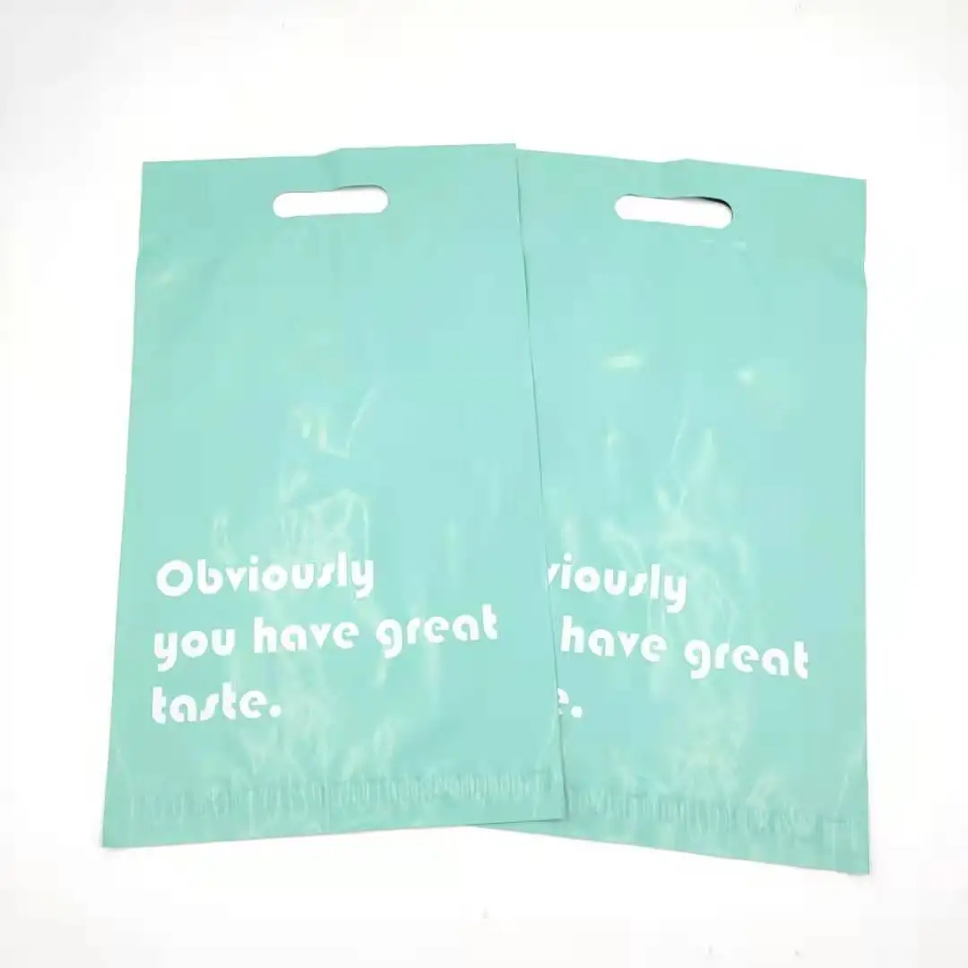 50Pcs/Lot Mail Bags Printed Poly Mailer Packaging Envelopes Self Seal Courier Storage Bags Clothes Mailers With Handle Bags