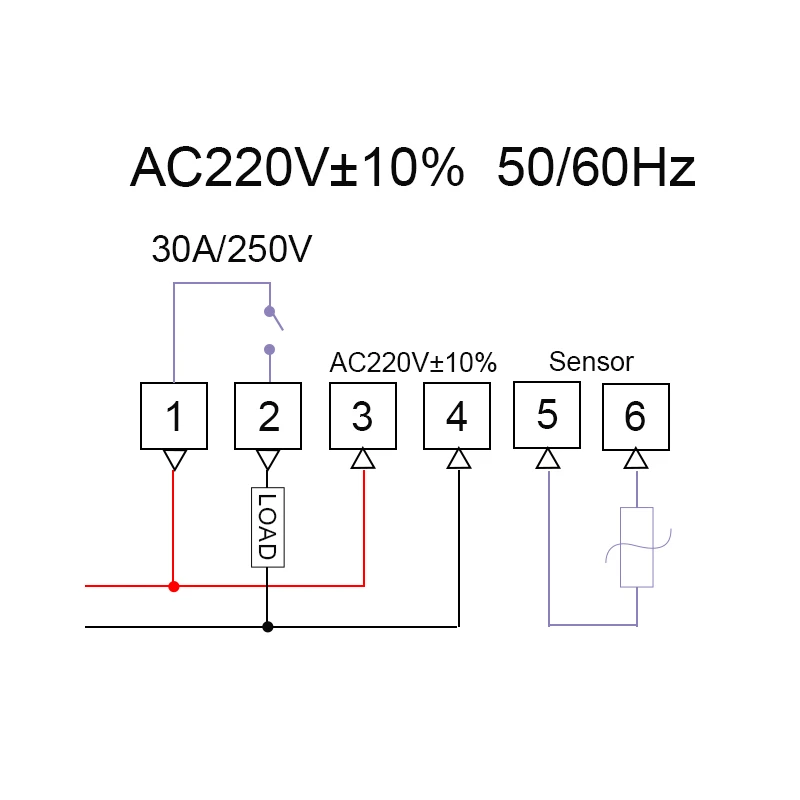 KT8230 220V/30A Digital Temperature Regulator Controller Thermostat -30~300C with NTC Sensor