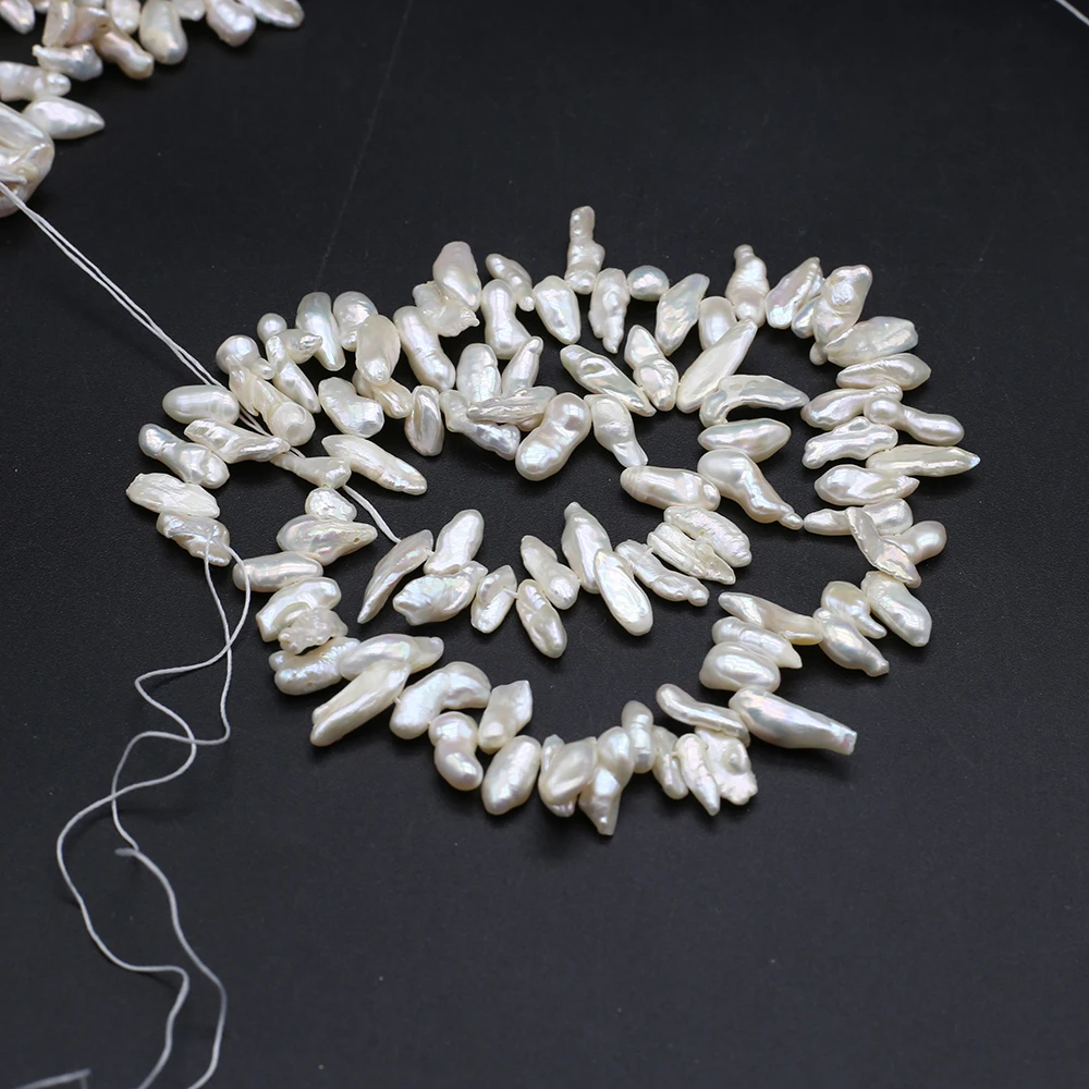 Natural Freshwater Pearl Irregular Beads There-Seven Hole Bead For DIY Charm Bracelet Necklace Jewelry Earring Accessory Making