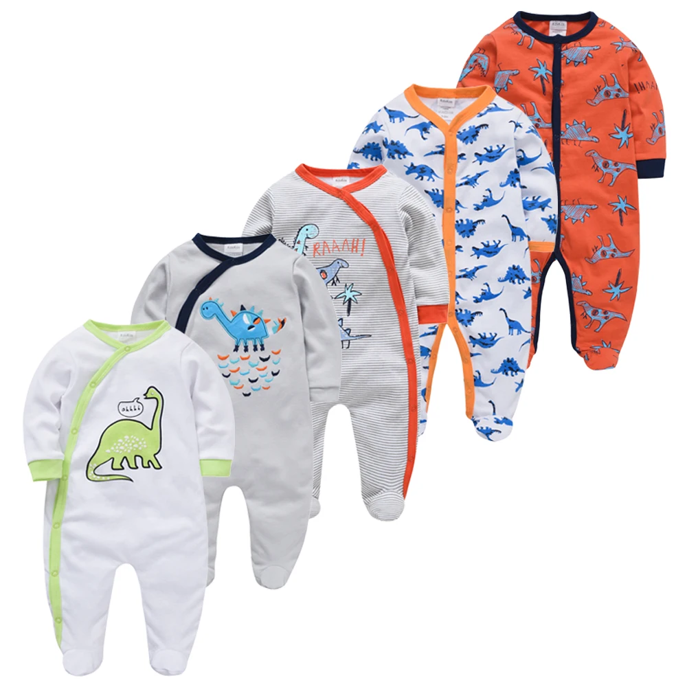 5 Pcs Pigiami Del Bambino Della Ragazza Del Ragazzo Pigiama Bebe Fille Cotone Traspirante Morbido Ropa Bebe Neonato Traversine Bambino Pjiamas