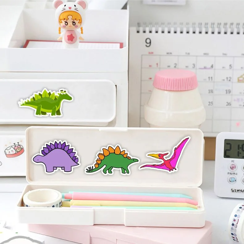 10/30/50pcs Dinosaur Cartoon Sticker Animal Cute Sticker Aesthetic  Scrapbook Kids Toys Diy Christmas Gift Laptop Decal Sticker