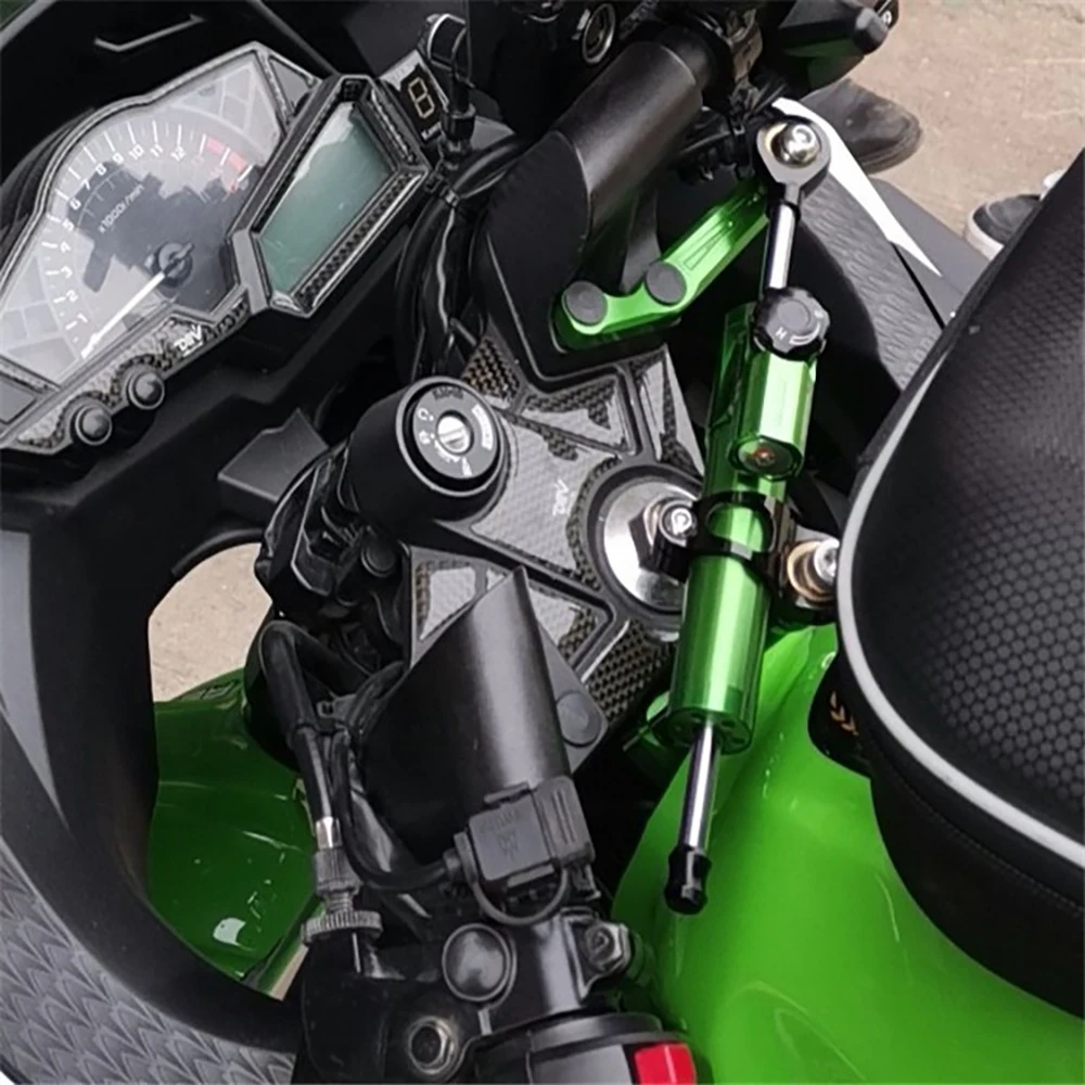 CNC Steering Damper Stabilizer and Titanium Bracket Mounting For Kawasaki Ninja 300 NINJA300 EX300 2013-2017 2014 2015