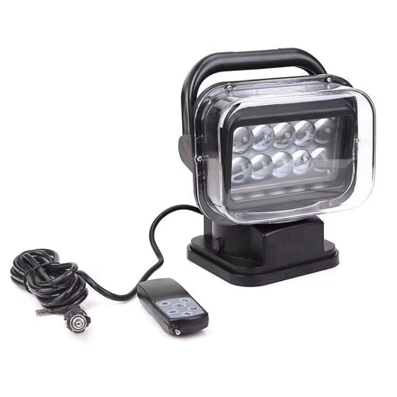 50W 60W Led Remote Control Search Light 360 Degree Boat Camping Magnetic Base Spot Work Light Boat Truck SUV 12V 24V