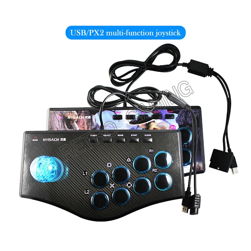 USB Arcade Joystick Street Fighting Gamepad controller For PS2/PS3/PC/Android Smart TV more Hot games with 1.8 Meter