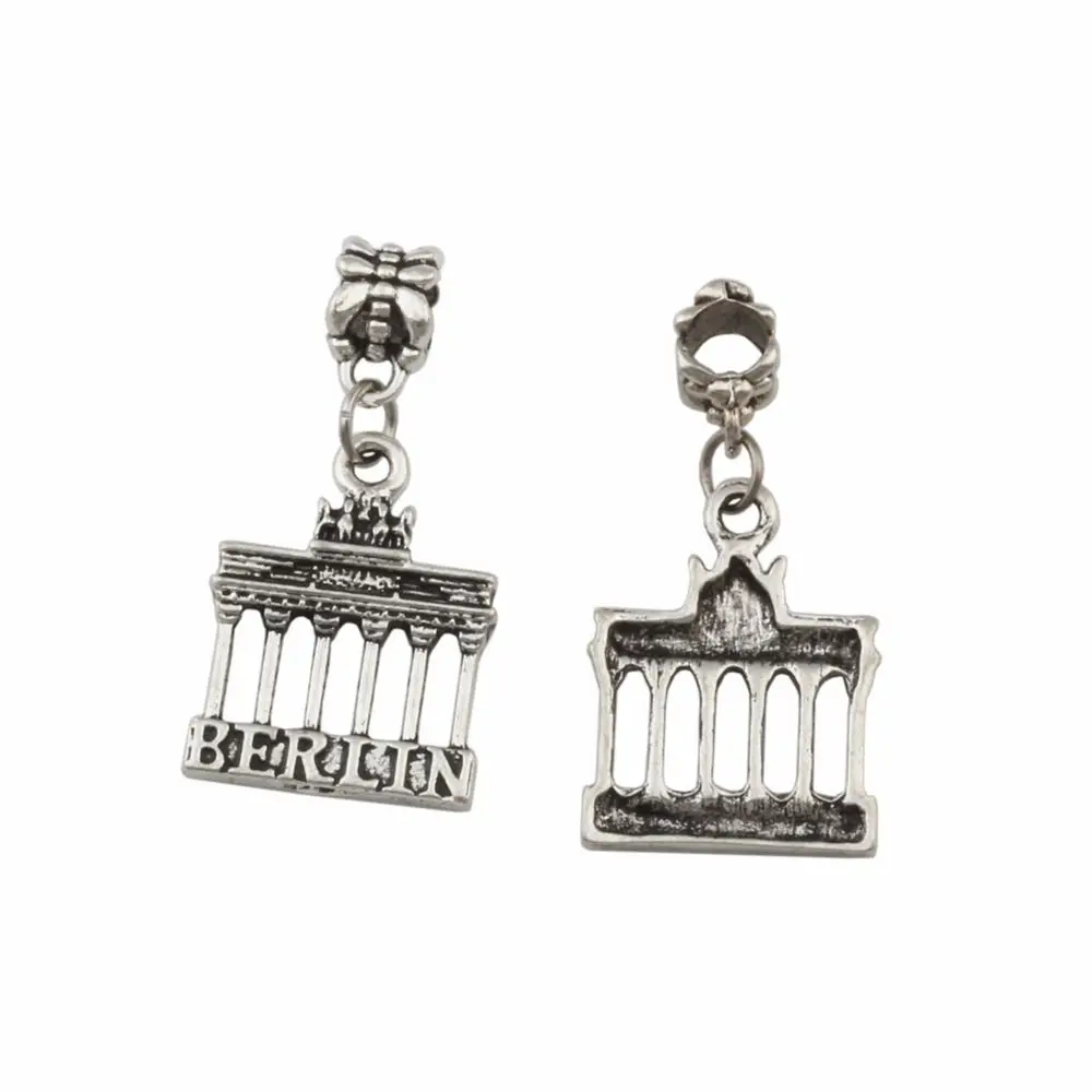 100Pcs Alloy Brandenburg Gate Berlin Landmark Trip Charms Pendants For Jewelry Making Findings