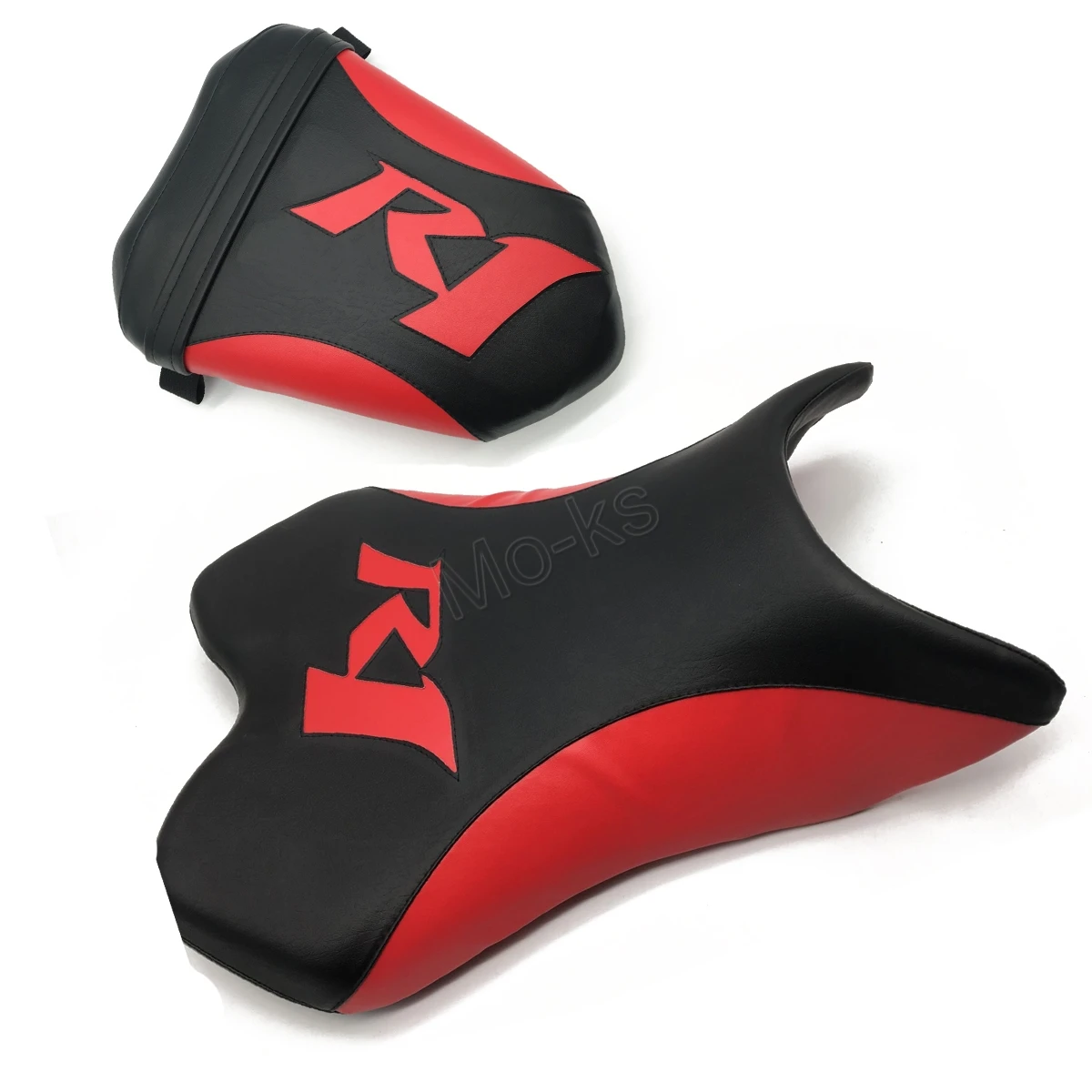 Motorcycle Black Red Front Rear Seat  Pillion Cushion Saddles For Yamaha YZF R1 2007-2008