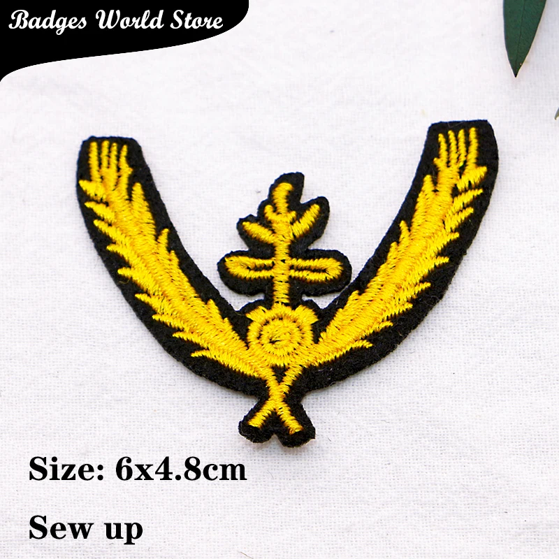 Camouflage US  Military Rank Epaulettes Totem Icon Embroidery Applique Patches For Clothing DIY Iron on Badges on the Backpack