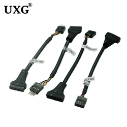 1/10pcs USB 3.0 20 Pin Male & Female Motherboard Header To Usb 2.0 9 Pin Male & Female Adapter Converter Cable For Computer PC