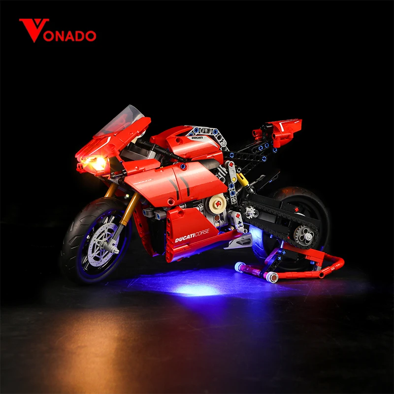 

Vonado LED Lighting Set for 42107 Motorcycle Panigale V4 R Collectible Model Toy Light Kit, Not Included the Building Block