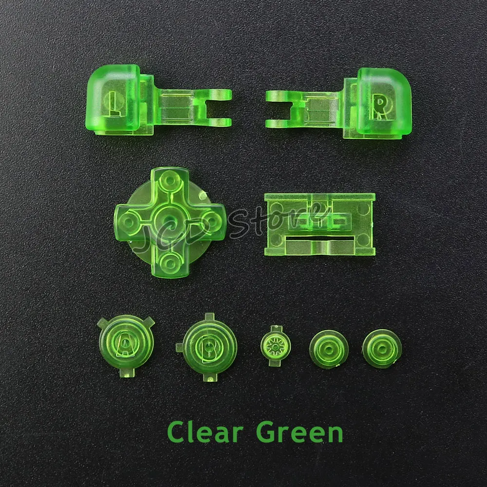 JCD Plastic Full Set Buttons For Gameboy GBA SP A B  L R Select Start Power On Off Volume Buttons D Pad key