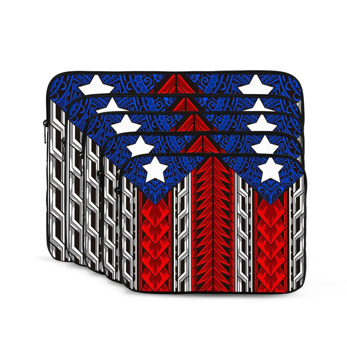 Puerto Rican Tribal Flag Modern Boricua Computer ipad Laptop Cover Case17 15 13 12 10 Inch Laptop Sleeve Bag Portable Cover