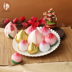 Longevity Peach Cake Toppers Birthday Party Decoration Old people live Cupcake Toppers Cake Flags Party Cake Decoration Gifts