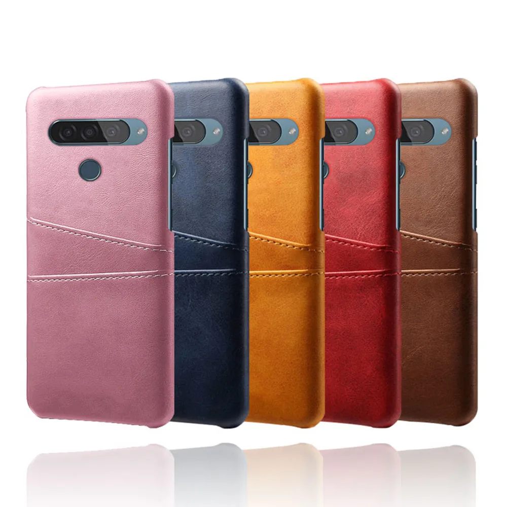 For LG G8S G8X Q8 V50 V50S THINQ 5G K50 K40 K20 Card Slots Cover PU Leather+PC Case For LG Q60 W30 W10 V30 S Aristo2 Stylo5 Capa