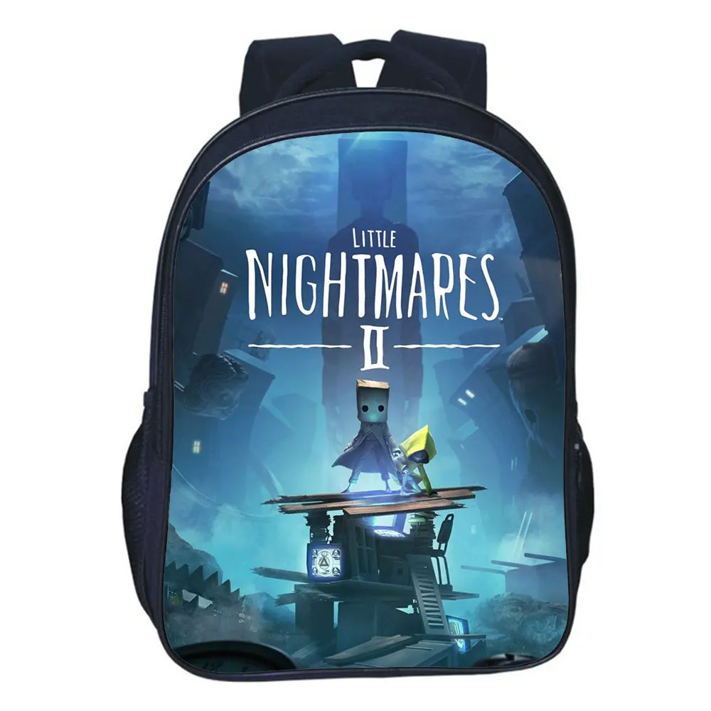 16 Inches Little Nightmares Horror Adventure Game Backpack kids gifts Teens School Bags Bookbag Cartoon Travel Casual Mochilas