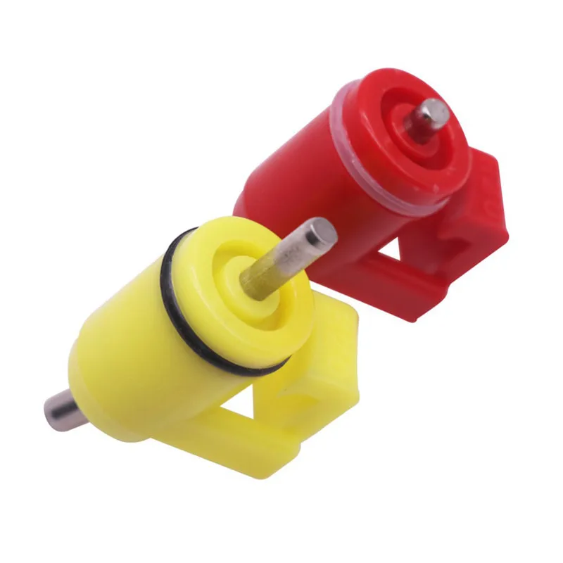 100 Pcs Chicken Automatic Waterer Nipple Drinker Ball Valve Nipple Drinker Red Yellow Optional Drinking Water Equipment Plastic