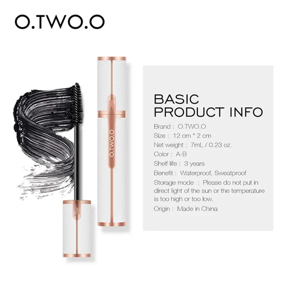 O.TWO.O High Quality Mascara Waterproof 4D Silk Fiber Volume Mascara Thick Lengthening Eyelash Extension Eye Makeup