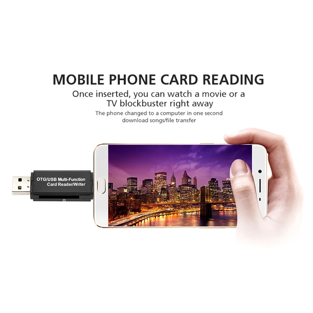 เครื่องอ่านการ์ดOTGโทรศัพท์PC USB 2.0 3.0ประเภทC Micro USB SD TF 8 Pin Card AdapterสำหรับiPhone Android