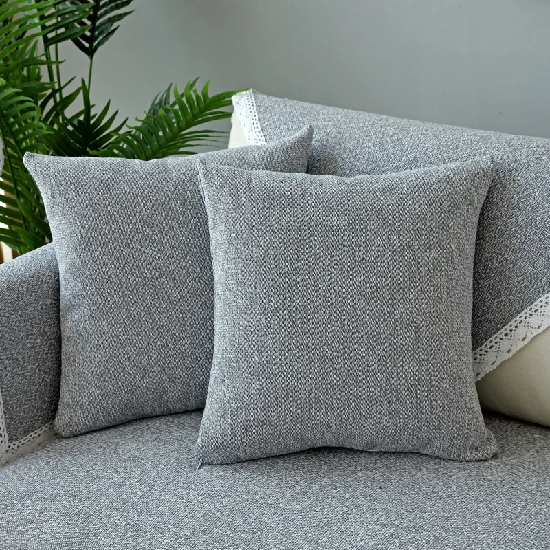 Cotton Linen Thicken Waterproof Solid Color Sofa Cover For Living Room Slipcovers Sofa Couch Cover L shape Placemats Pad Textile