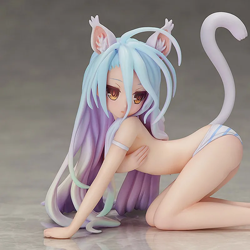 9CM Anime No Game No Life Shiro Cat Figure Toy Sexy Girl Collectible Model Figurine PVC Action Figure Model Toys Gift