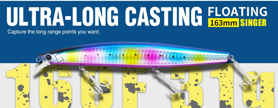 TSURINOYA Meeresfischköder 118F Shallow Range Floating Minnow 118 mm 19 g DW95 Long Casting Magnet Gravity System Harter Köder – Detail 1