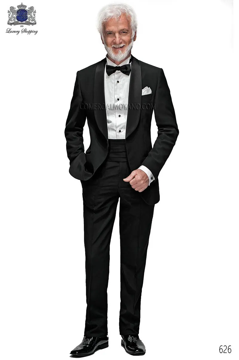 

JELTONEWIN Custom Made Groomsman 2 Pieces Black Shawl Lapel Men's Party Tuxedos Wedding Groom Best Man Suits (Jacket+Pants+Bow)