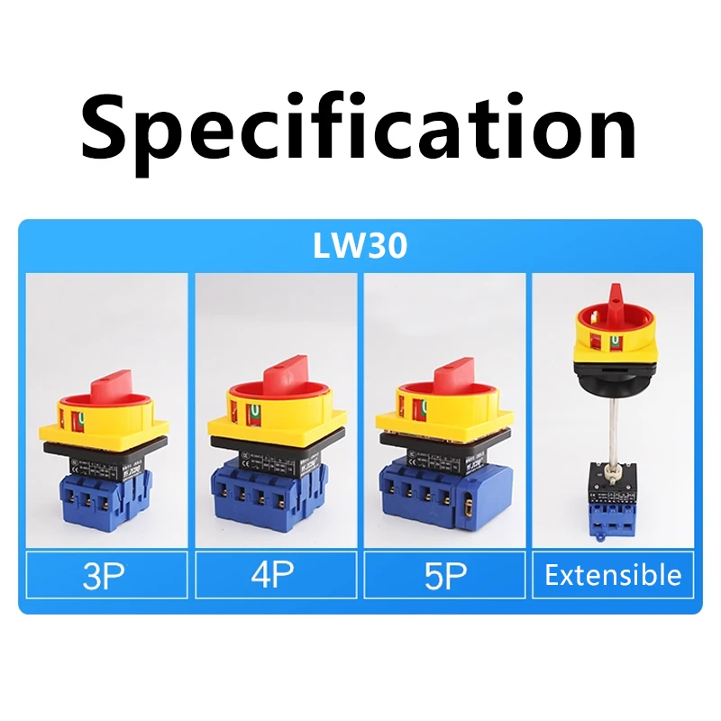 3P 4P 5P Load Break Wwitch Manual Isolator Disconnecting Switch High Voltage High Quality 25A-100A On-Off Padlcok Switch