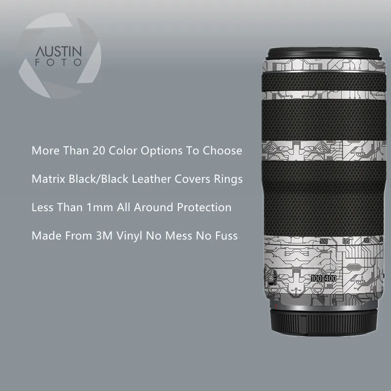 RF100400 Decal ผิวสำหรับ Canon RF100-400 100-400ผิว Decal Protector Anti-Scratch Coat Wrap สติกเกอร์