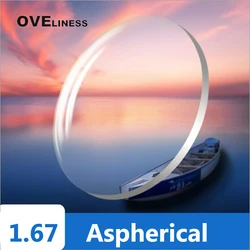 korea Technology ENDLESS index 1.67 super thin single vision EMI UV 400 ASPHERIC lens for Rx eyeglasses chemilens