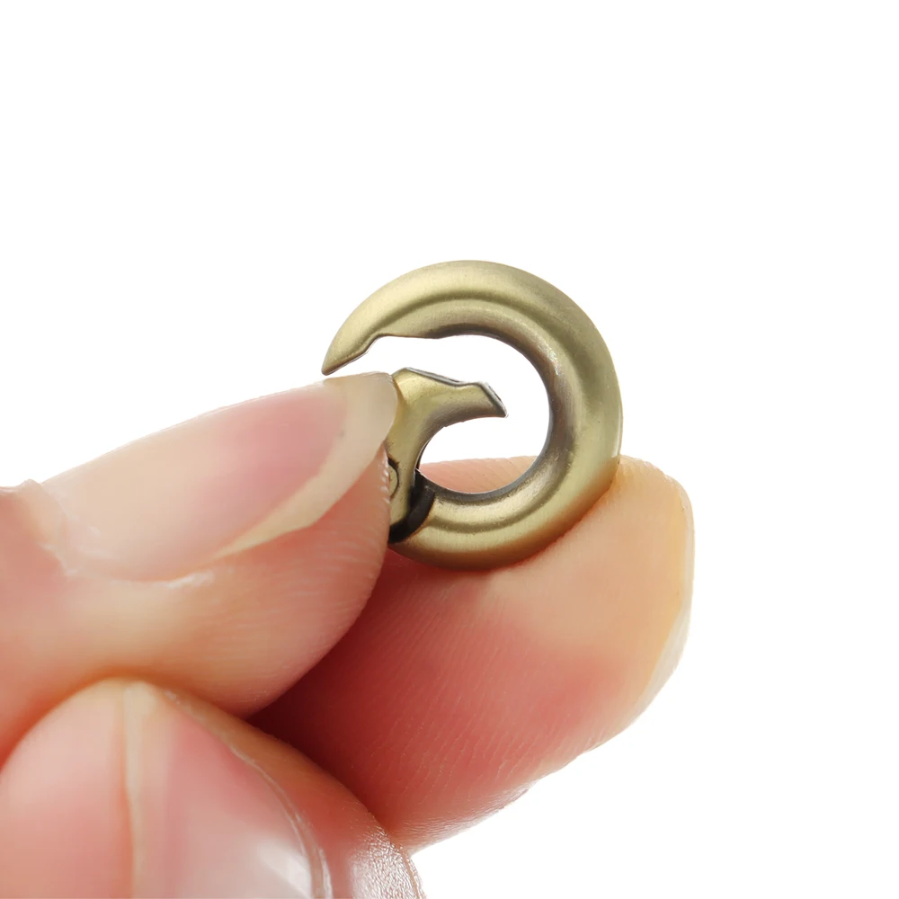 4Pcs Metal O Ring Spring Clasps Openable Round Carabiner Keychain Bag Clips Hook Dog Chain Buckles Connector For DIY Jewelry