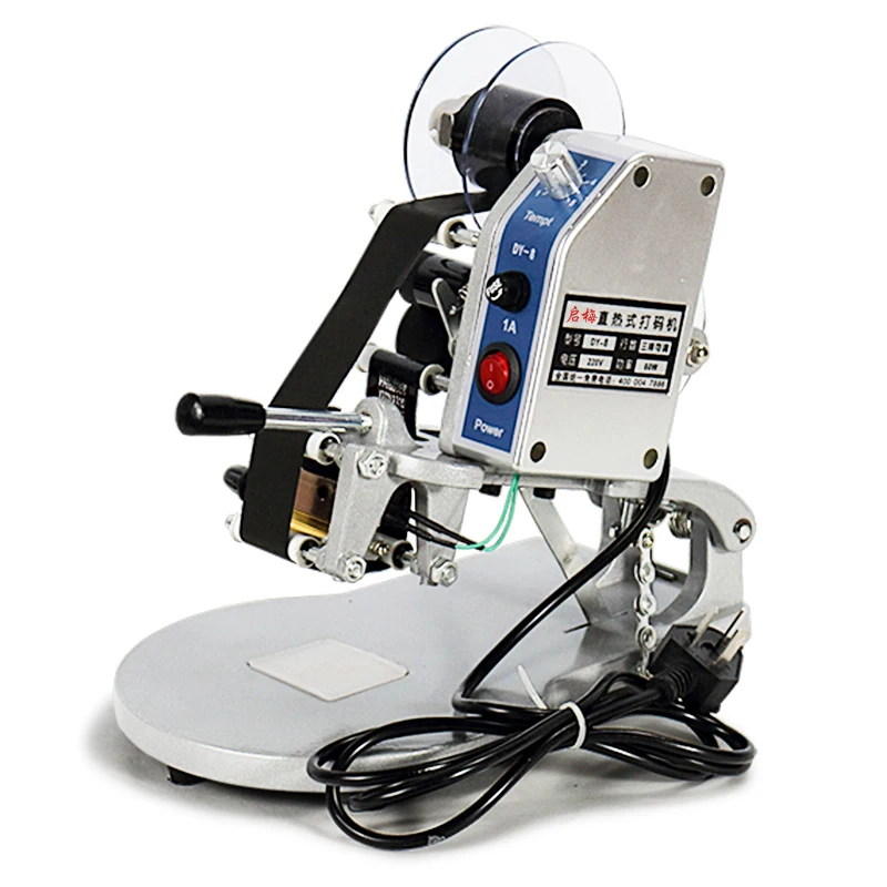DY-8 Manuale Termico Diretto Stampaggio a Caldo Stampante di Codifica Data Nastro Coder Macchina 220V