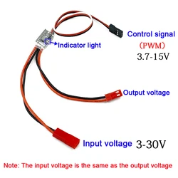 17A 1-6S 3V-30V Electronic Switch Aircraft Model Water Pump Switch Support Remote Control Receiver PWM Signal RC Drone Car Part