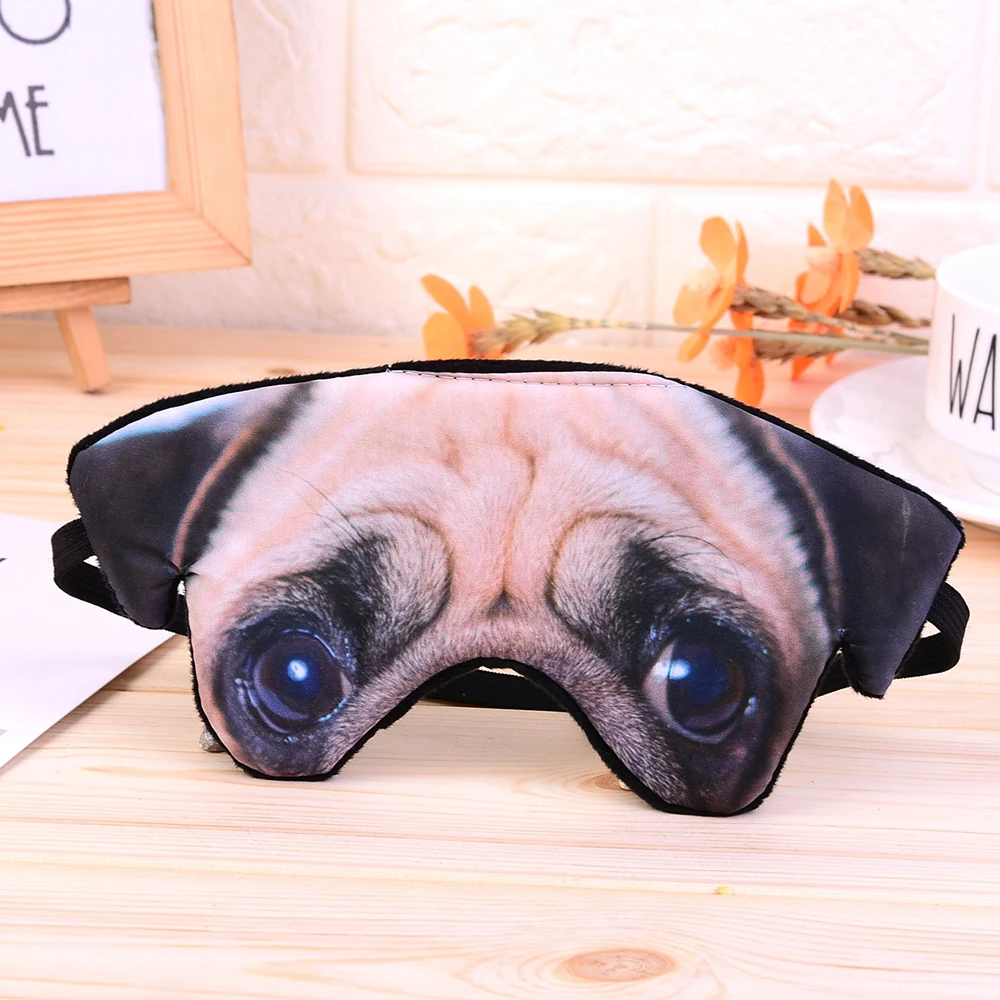 3D Animal Dog Tiger Fox Eye Mask Soft Lightproof Sleeping Eye Covers for Woman Man to Sleep Better for Travel Nap Rest Masks