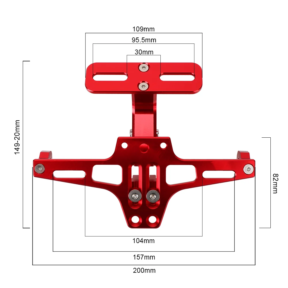 Motorcycle License Number Plate Holder Frame Universal with LED Light Turn Signal Light Bracket image 2