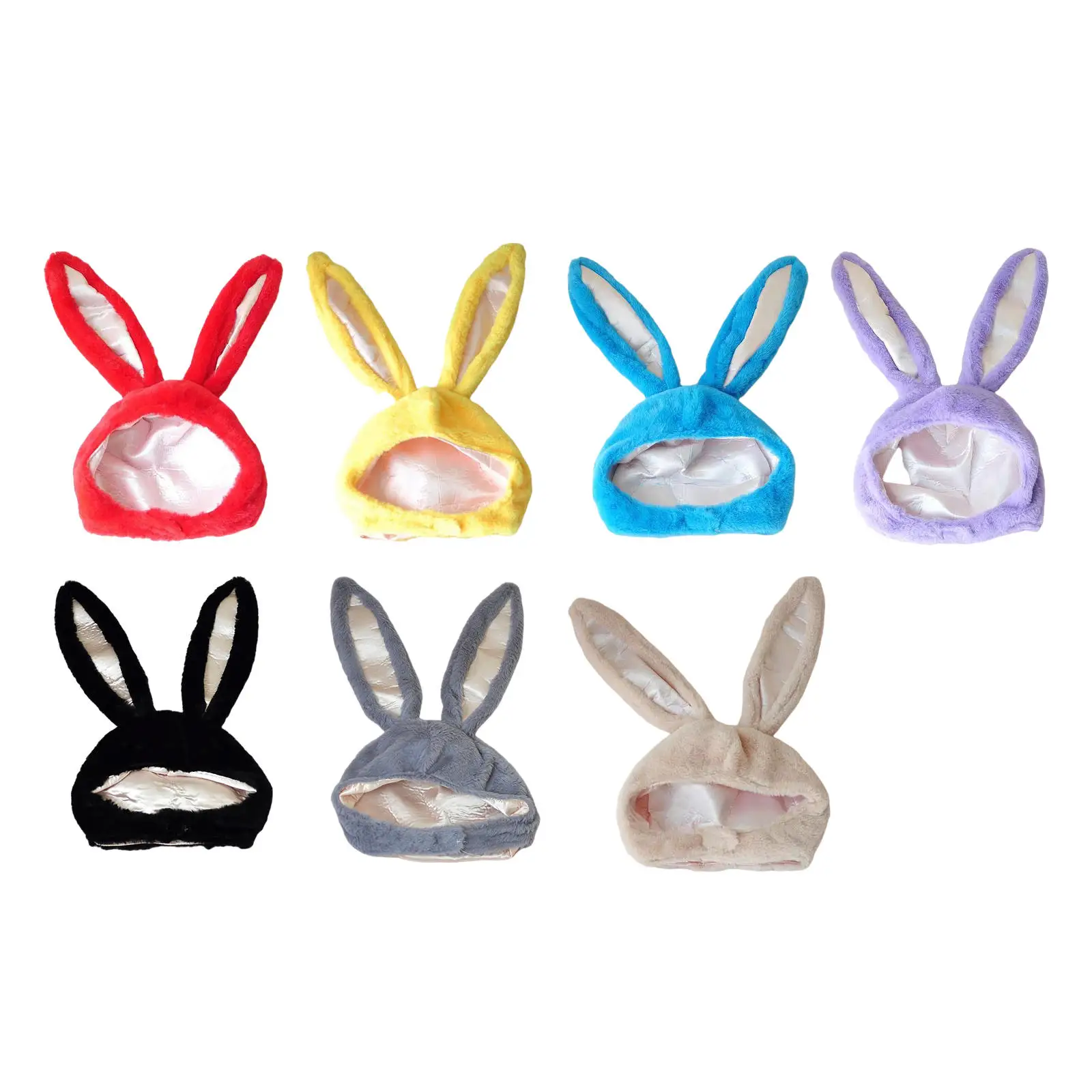 Bunny Ears Hood Hat Cotton Soft Headdress Cute Costume Hats for Selfie Teens Funny Winter Girl Gift Cute Long Ear Rabbit Hat