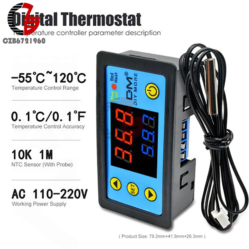 W3231 Temperature Controller 12V 24V 110V 220V Digital Thermostat Thermoregulator for incubator box temperature meter test