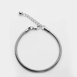 Titanium Steel Round Snake Bracelet Stainless Steel Snake Bone Chain Female Simple Fashion Jewelry