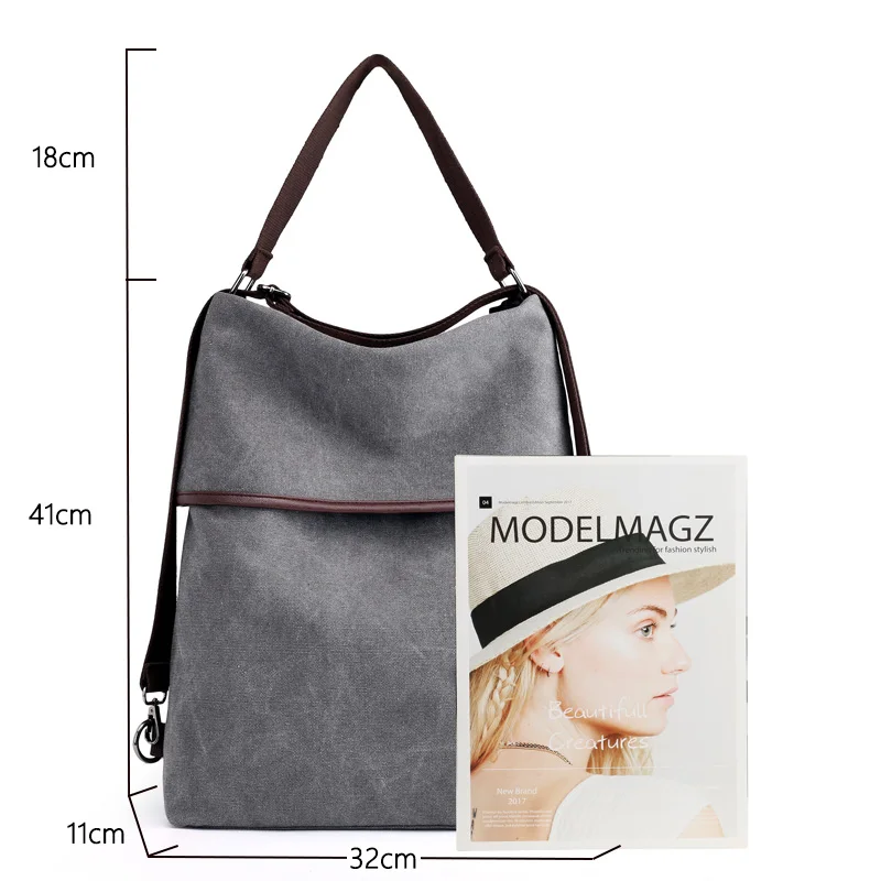 Hot Multifunctional Canvas Backpack for Women Multi Pocket Travel Backpacks Female School Bag for Teenage Girls Book Mochilas