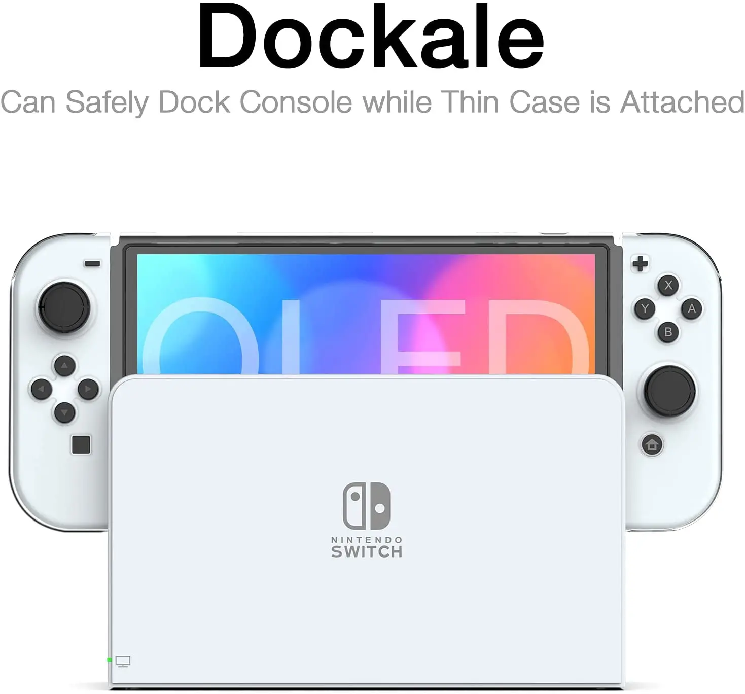 

Mooroer Dockable Case for Nintendo Switch OLED Model TPU Case Protective Case Cover for Nintendo Switch OLED Model