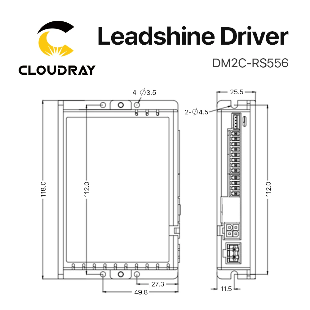 Leadshine DM2C-RS556 Open Loop Drive and Control Integrated 2.1-5.6A 20-50VDC Driver for Nema23/24 Stepper Motor