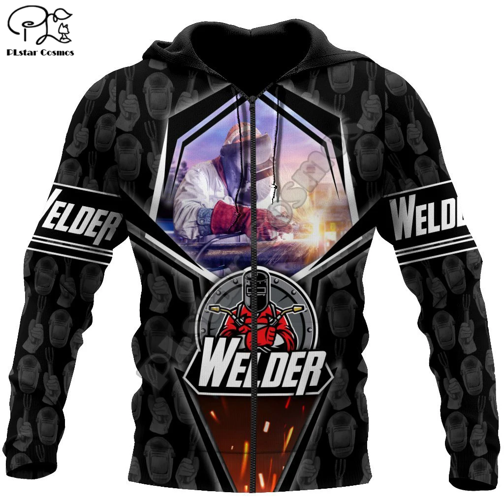 PLstar Cosmos 3DPrint 2021NewFashion Máy Hàn Công Việc Công Nhân Phổ Biến Harajuku Dạo Phố Unisex Ngộ Nghĩnh Áo Hoodie/Áo/Khóa Kéo a-5