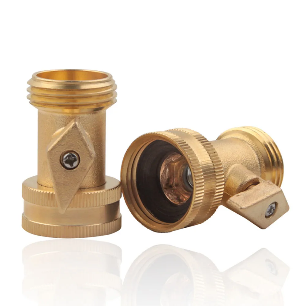 

2pcs/pack Globe Valve CQ Thread Ball Valves 3/4 America Type Brass Straight Through Hose Connector With Switch Garden Water Pipe