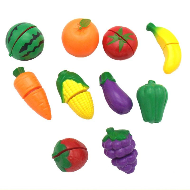 Simulated Fruit and Vegetable Model Cutting Toys Kitchen Cooking Tool Children Classic Play House Toy Birthday Gift for Children