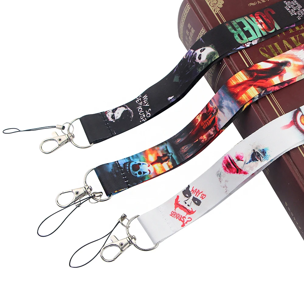 JF942 Funny Clown Neck Straps Lanyards for Key ID Card Pass Gym Cellphone USB Badge Holder DIY Hanging Rope Accessories