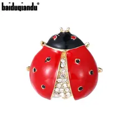 Baiduqiandu Brand New Arrival Enameled Ladybird Brooch Lapel Pins Apparel Jewelry Accessories