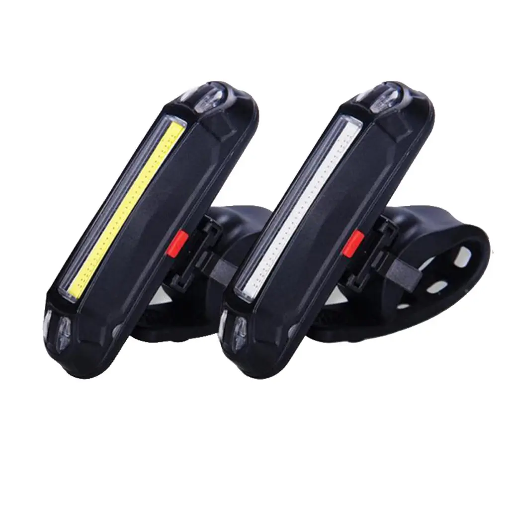 LED Bike Tail Lamp Multi Mode Bicycle Cycling Warning Light Waterproof USB Rechargeable Automatic Shut-Down Front Rear Light