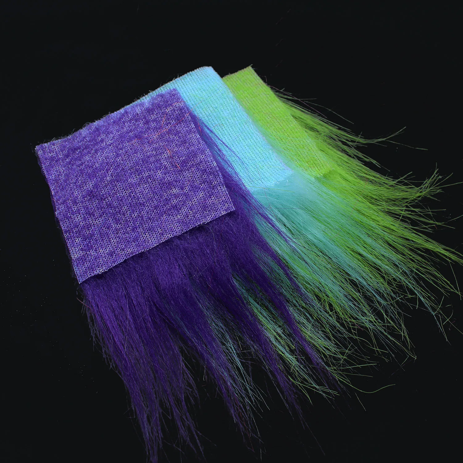 Tigofly 8 stücke 8x8cm uv farben furabou langes haar handwerk fell synthetische faser streamer schwanz flügel fliegen fischen binde materialien